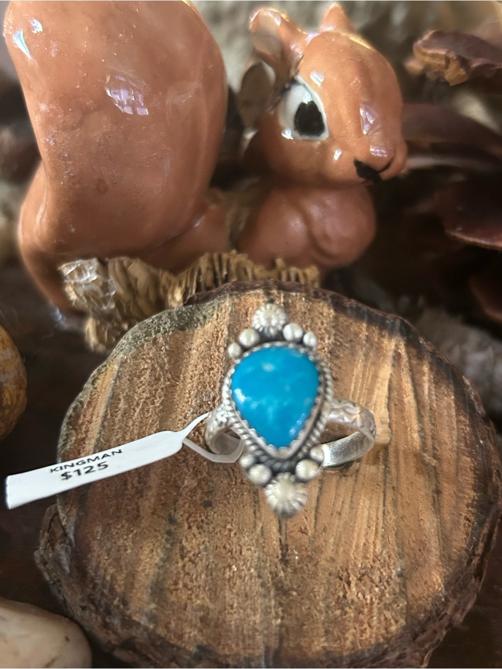 925 Sterling Kingman turquoise gorgeous ring